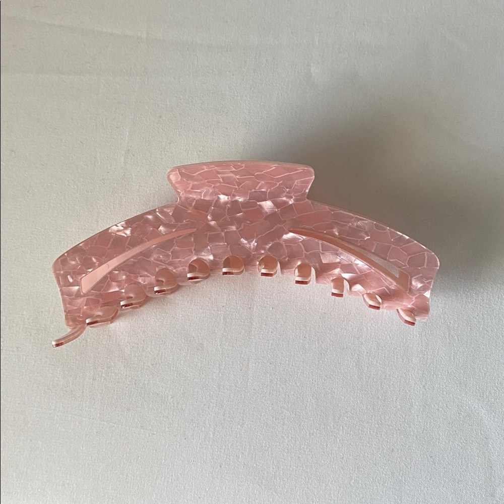 Large Pink Hair Claw Clip